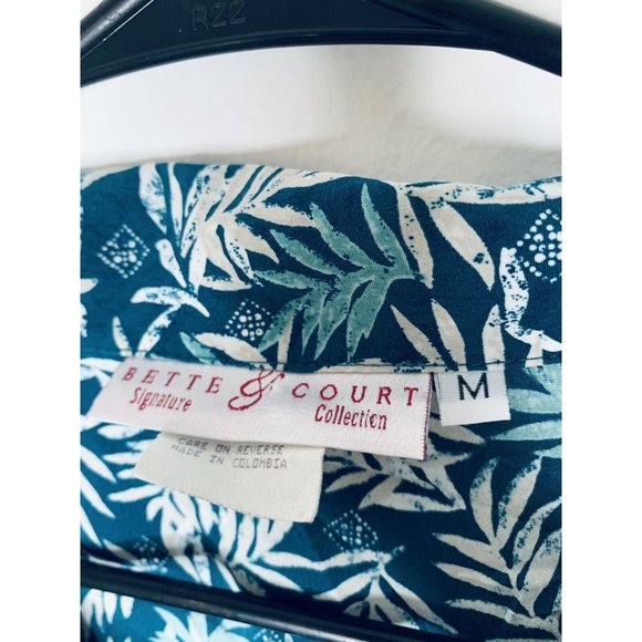 Bette & Court Woman Wind‎ Jacket  Leafs 1/2 Zip Pullover Pockets Size M(0520) - Picture 7 of 8